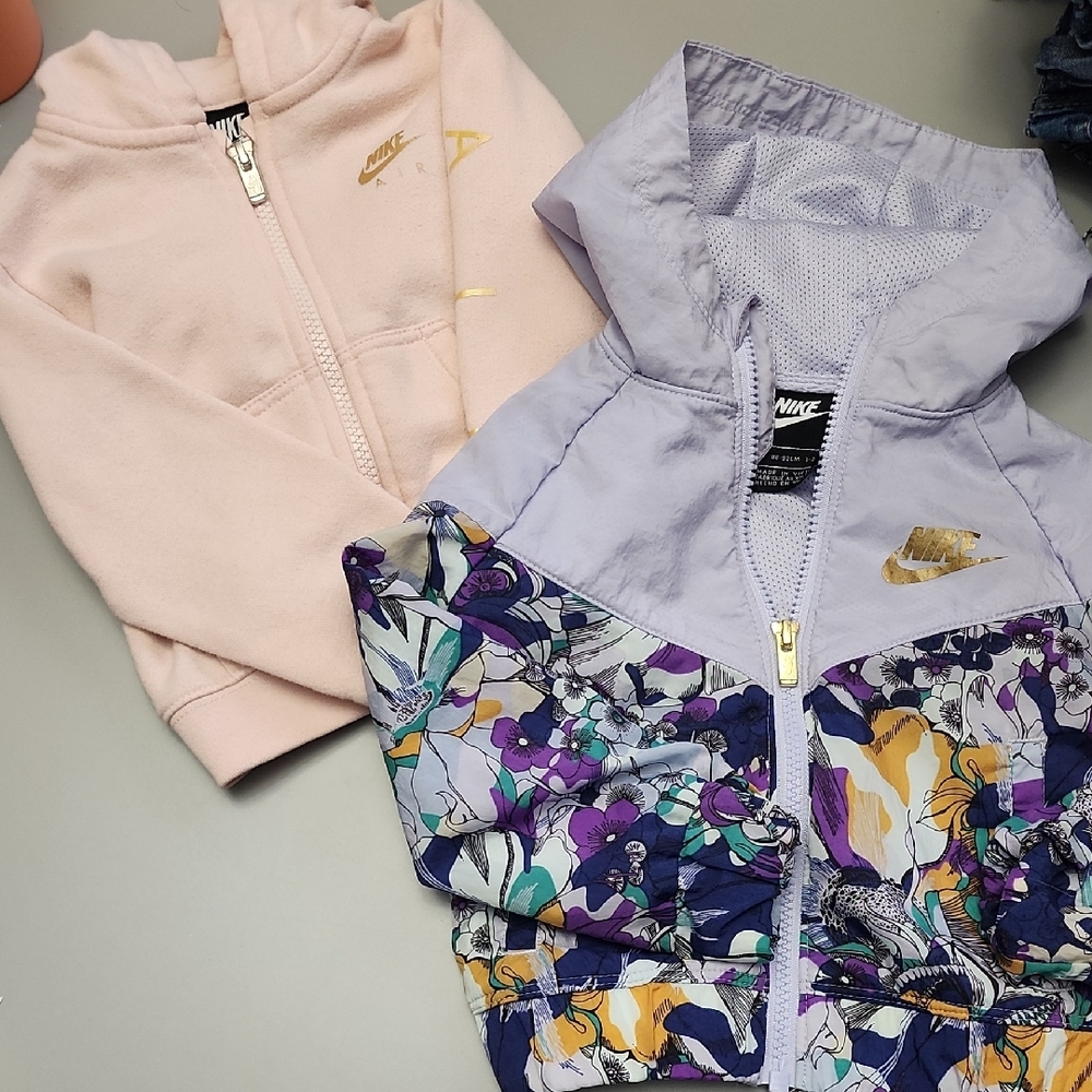 Nike Pink and Floral Jacket Bundle with Gold Accents